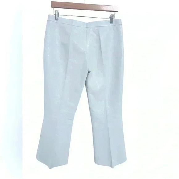Peter Som White Leather Cropped Pants - Picture 3 of 15